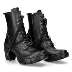 Bottines New Rock Trail En Cuir Vegan Noir -Magasin De Mode bottines new rock trail en cuir vegan noir 7