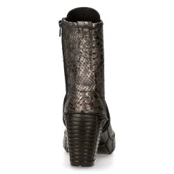 Bottines New Rock Trail En Cuir Vegan Python Acier -Magasin De Mode bottines new rock trail en cuir vegan python acier 4