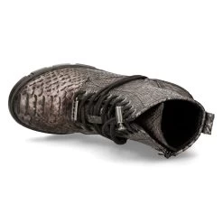 Bottines New Rock Trail En Cuir Vegan Python Acier -Magasin De Mode bottines new rock trail en cuir vegan python acier 6