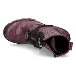 Bottines New Rock Trail En Cuir Vegan Python Lilas -Magasin De Mode bottines new rock trail en cuir vegan python lilas 6