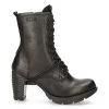 Bottines New Rock Trail En Cuir Vintage Flower Noir -Magasin De Mode bottines new rock trail en cuir vintage flower noir