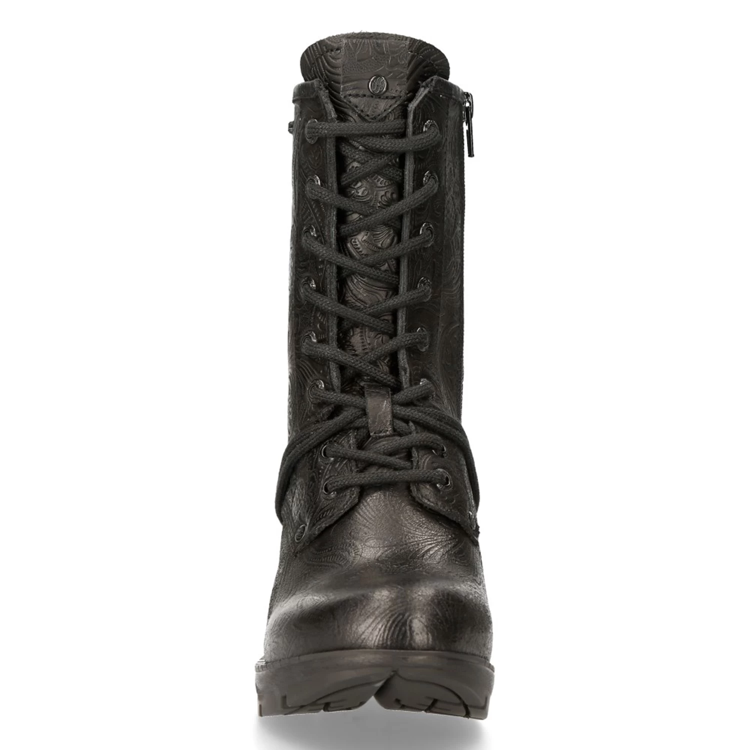 Bottines New Rock Trail En Cuir Vintage Flower Noir 5 Bottines New Rock Trail En Cuir Vintage Flower Noir – Image 3