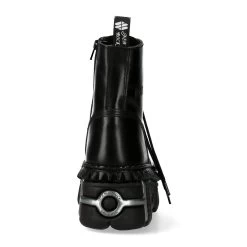 Bottines New Rock Wall En Cuir Noir -Magasin De Mode bottines new rock wall en cuir noir 4