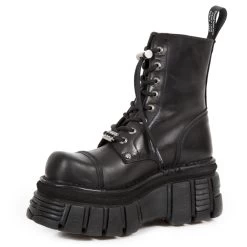 Bottines Plateformes New Rock Newmili En Cuir Noir -Magasin De Mode bottines plateformes new rock newmili en cuir noir 3