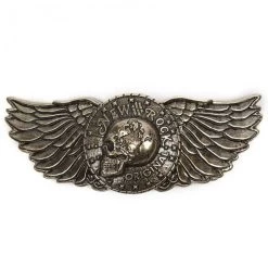 NEW ROCK Boucle De Ceinture Skull Wings Dorée