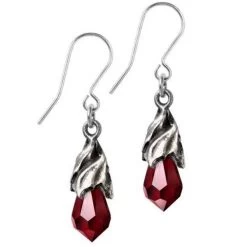 Boucles D'Oreilles 'Empyrean Tear' Rouges