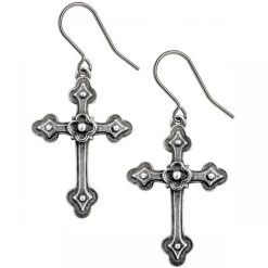 Boucles D'Oreilles 'Gothic Devotion Crosses'