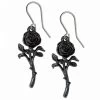 Boucles D'Oreilles 'The Romance Of The Black Rose'