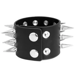 Bracelet à Spikes 'Social Debris' Noir -Magasin De Mode bracelet a spikes social debris noir 5