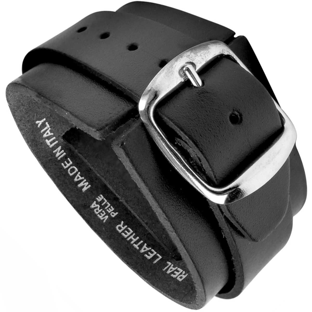 Bracelet 'Ace Of Dead' En Cuir Noir 4 Bracelet 'Ace Of Dead' En Cuir Noir – Image 2