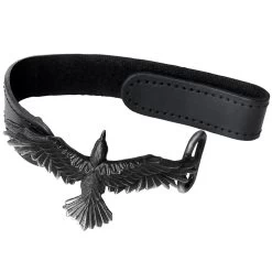Bracelet 'Black Consort' En Cuir Noir -Magasin De Mode bracelet black consort en cuir noir 2