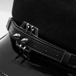 Casquette Gothique 'Terror' Noire -Magasin De Mode casquette gothique terror noire 4