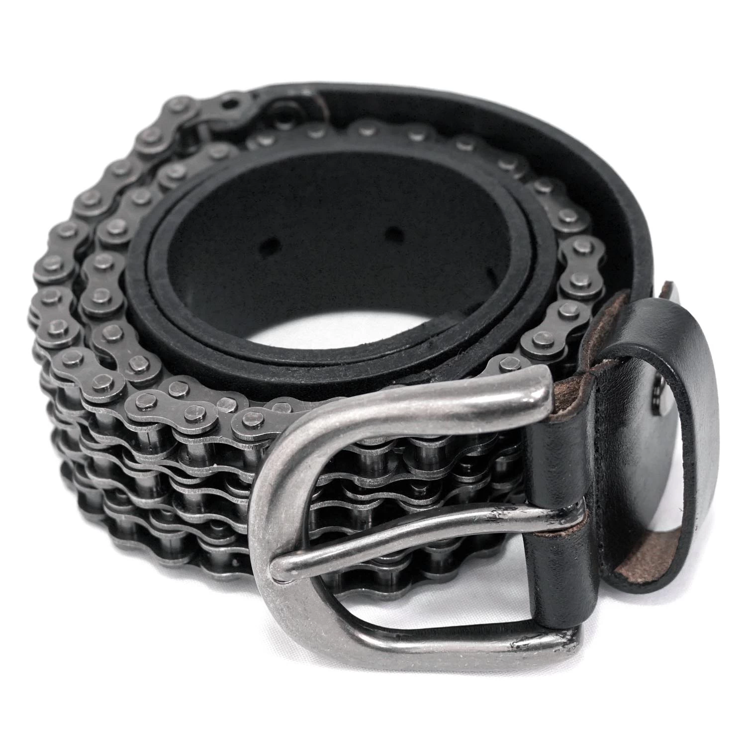 Ceinture 'Motorcycle Chain' En Cuir Noir 3 Ceinture 'Motorcycle Chain' En Cuir Noir
