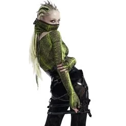 Châle 'Serpentine' Vert Fluorescent -Magasin De Mode chale serpentine vert fluorescent 3