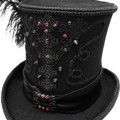 Chapeau Haut De Forme 'Israfel' Noir -Magasin De Mode chapeau haut de forme israfel noir 8
