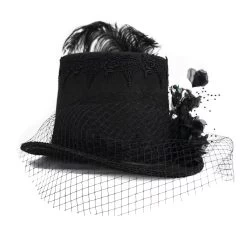 Chapeau Haut De Forme Victorien 'Mc Dermot' Noir -Magasin De Mode chapeau haut de forme victorien mc dermot noir 7