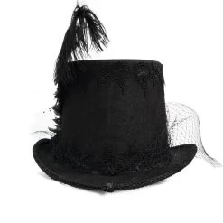 Chapeau Haut De Forme Victorien 'Mc Dermot' Noir -Magasin De Mode chapeau haut de forme victorien mc dermot noir 8
