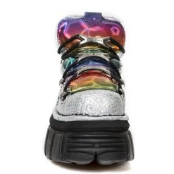 Chaussures New Rock Metallic Argent Et Multicolores -Magasin De Mode chaussures new rock metallic argent et multicolores 2