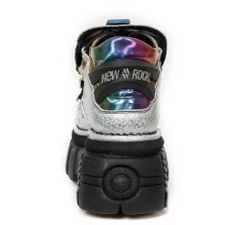 Chaussures New Rock Metallic Argent Et Multicolores -Magasin De Mode chaussures new rock metallic argent et multicolores 4