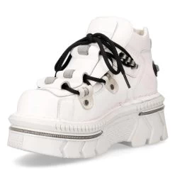 Chaussures New Rock Metallic En Cuir Blanc 14 Chaussures New Rock Metallic En Cuir Blanc -Magasin De Mode chaussures new rock metallic en cuir blanc 3