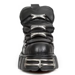 Chaussures New Rock Metallic En Cuir Itali Et Nomada... -Magasin De Mode chaussures new rock metallic en cuir itali et nomada noirs 2