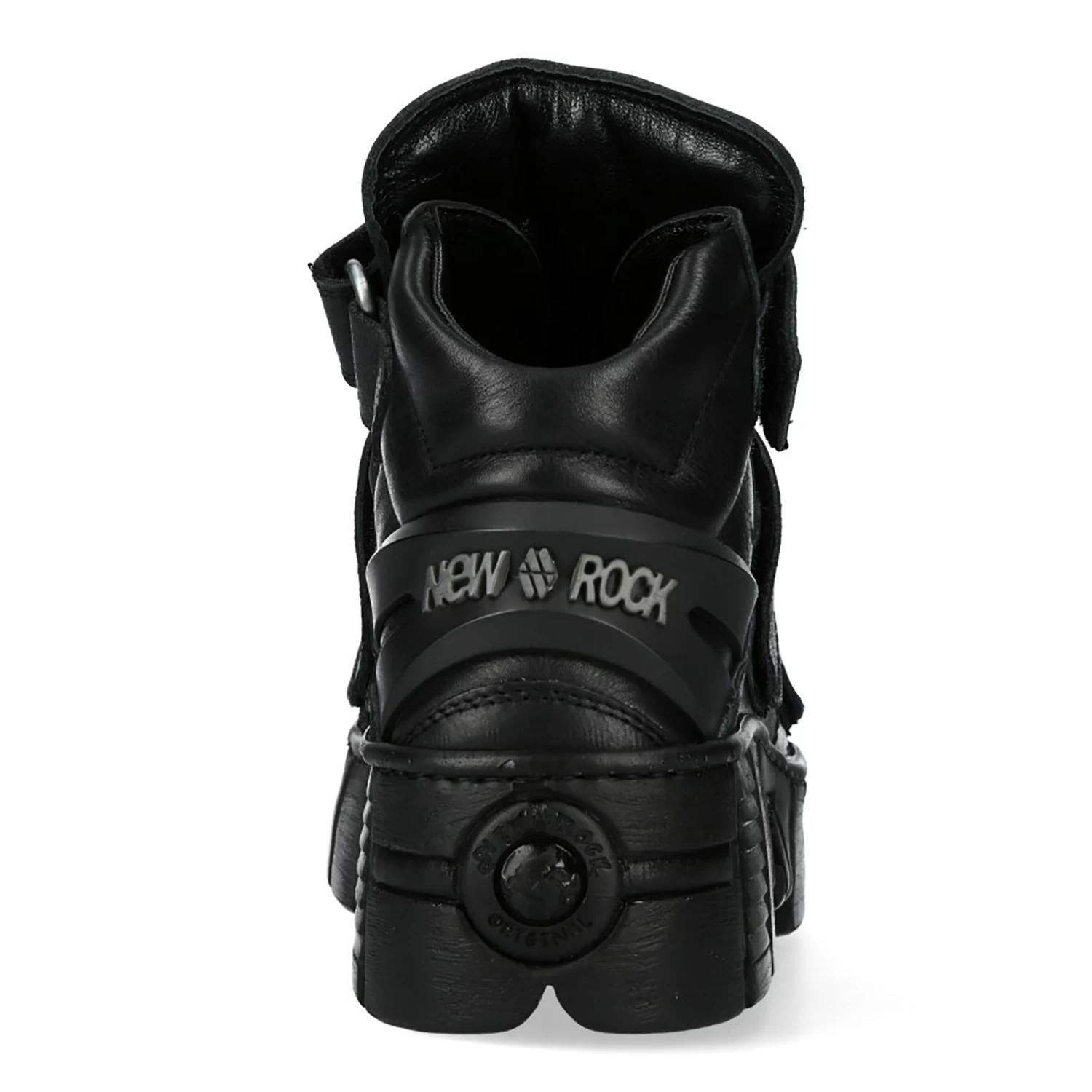 Chaussures New Rock Metallic En Cuir Noir 7 Chaussures New Rock Metallic En Cuir Noir – Image 5