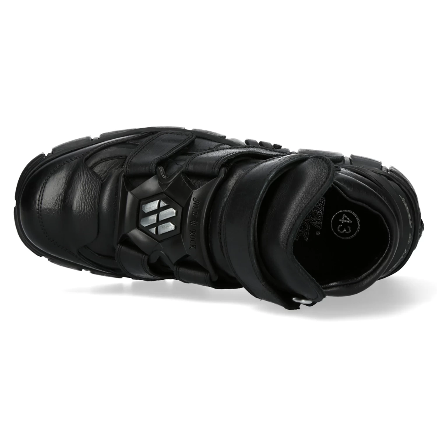 Chaussures New Rock Metallic En Cuir Noir 9 Chaussures New Rock Metallic En Cuir Noir – Image 7