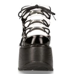 Chaussures Plateformes New Rock Marte Noires Et... 12 Chaussures Plateformes New Rock Marte Noires Et... -Magasin De Mode chaussures plateformes new rock marte noires et blanches 2