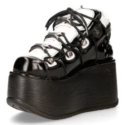 Chaussures Plateformes New Rock Marte Noires Et... 13 Chaussures Plateformes New Rock Marte Noires Et... -Magasin De Mode chaussures plateformes new rock marte noires et blanches 3