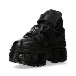 Chaussures Plateformes New Rock Tank En Cuir Noir -Magasin De Mode chaussures plateformes new rock tank en cuir noir 11