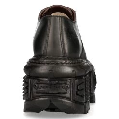 Chaussures Plateformes New Rock Tank En Cuir Noir -Magasin De Mode chaussures plateformes new rock tank en cuir noir 4