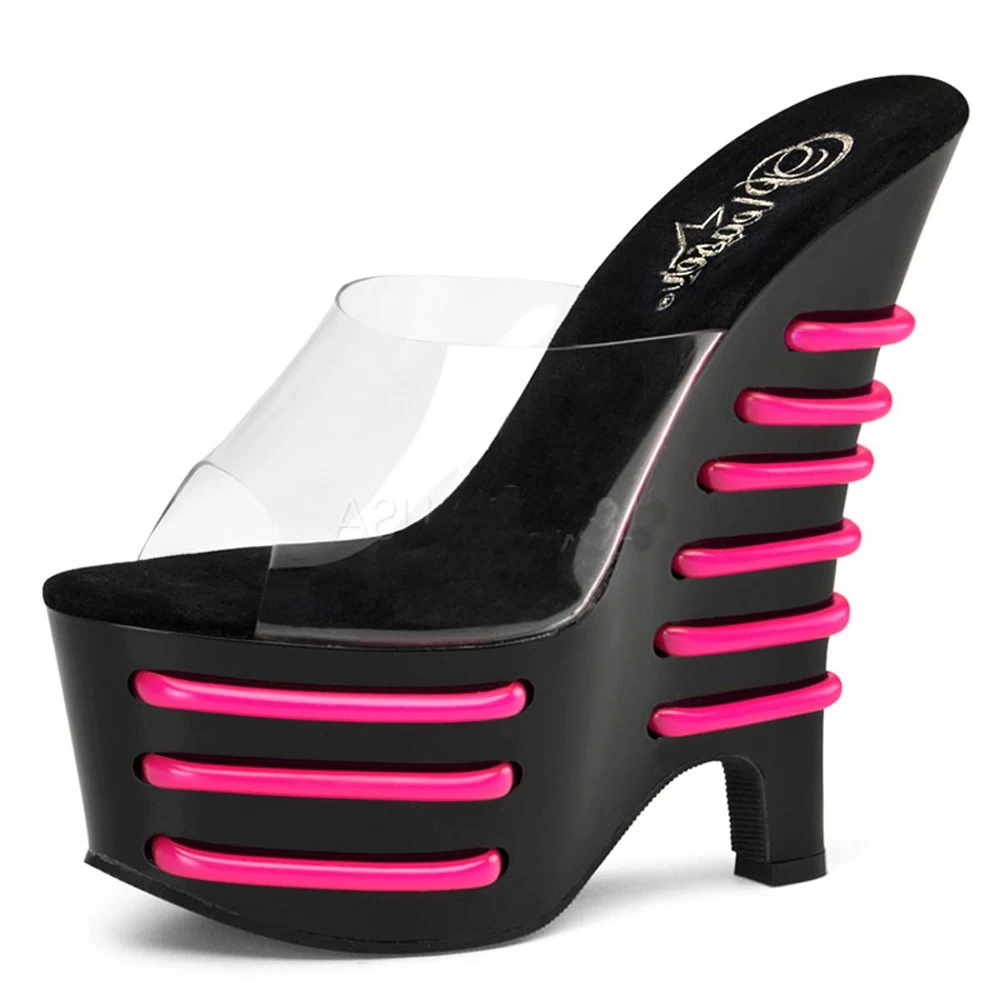 Chaussures Plateformes Vegan Pleaser 'Pink Hoses' 4 Chaussures Plateformes Vegan Pleaser 'Pink Hoses' – Image 2