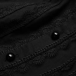 Chemise à Jabot 'Lovecraft' Noire Avec Manches... -Magasin De Mode chemise a jabot lovecraft noire avec manches bouffantes 11
