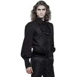 Chemise à Jabot 'Lovecraft' Noire Avec Manches... -Magasin De Mode chemise a jabot lovecraft noire avec manches bouffantes 5