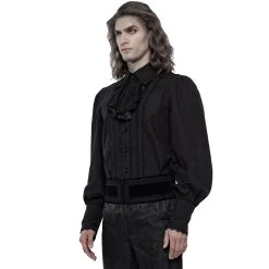 Chemise à Jabot 'Lovecraft' Noire Avec Manches... -Magasin De Mode chemise a jabot lovecraft noire avec manches bouffantes 7