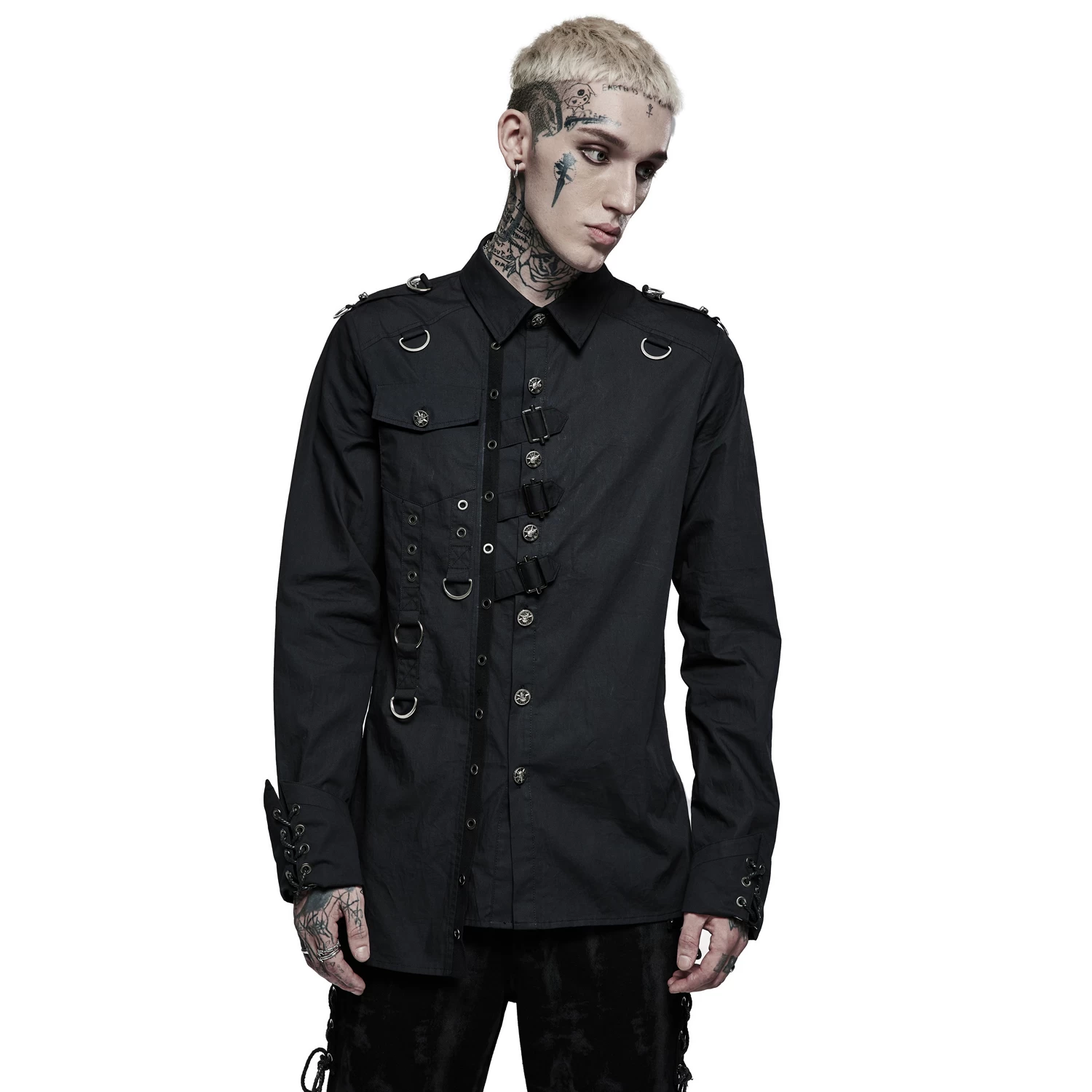 Chemise Asymétrique 'Dobraa' Noire 4 Chemise Asymétrique 'Dobraa' Noire – Image 2