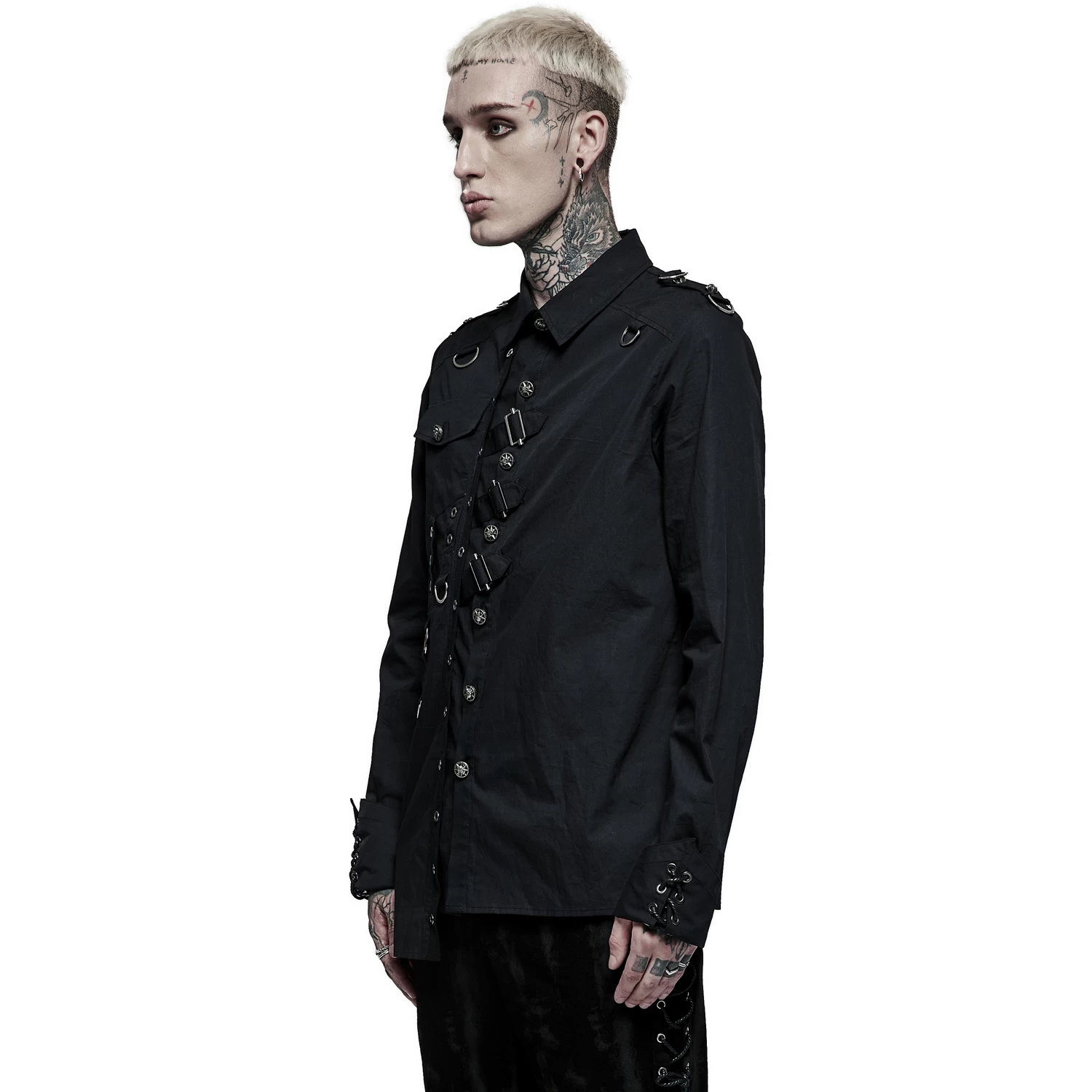 Chemise Asymétrique 'Dobraa' Noire 6 Chemise Asymétrique 'Dobraa' Noire – Image 4