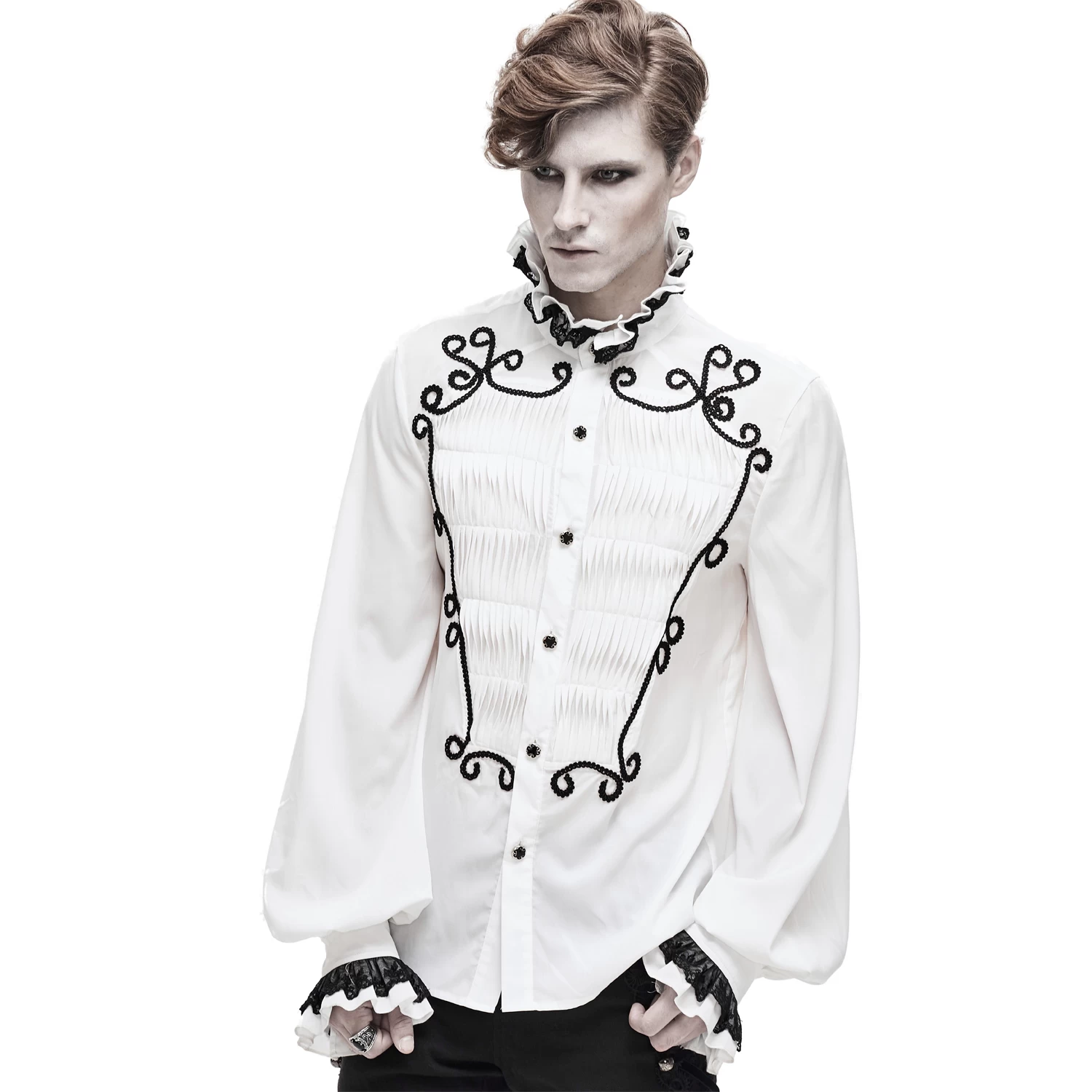 Chemise 'Coffin' En Mousseline Blanche 4 Chemise 'Coffin' En Mousseline Blanche – Image 2