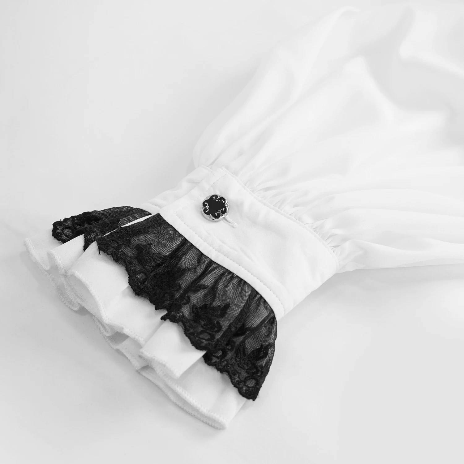 Chemise 'Coffin' En Mousseline Blanche 17 Chemise 'Coffin' En Mousseline Blanche – Image 15