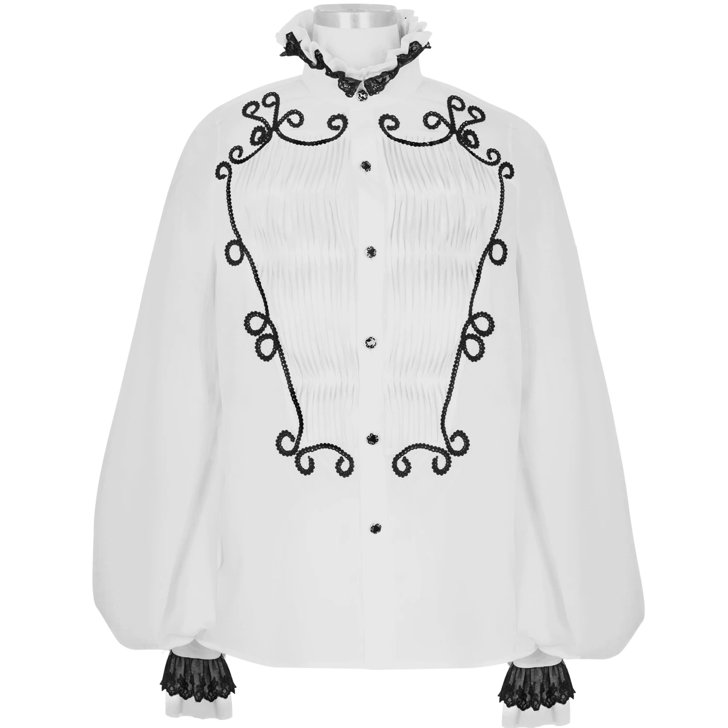 Chemise 'Coffin' En Mousseline Blanche 3 Chemise 'Coffin' En Mousseline Blanche