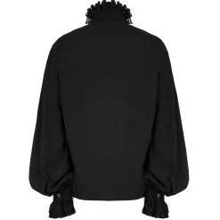 Chemise 'Coffin' En Mousseline Noire 33 Chemise 'Coffin' En Mousseline Noire -Magasin De Mode chemise coffin en mousseline noire 11