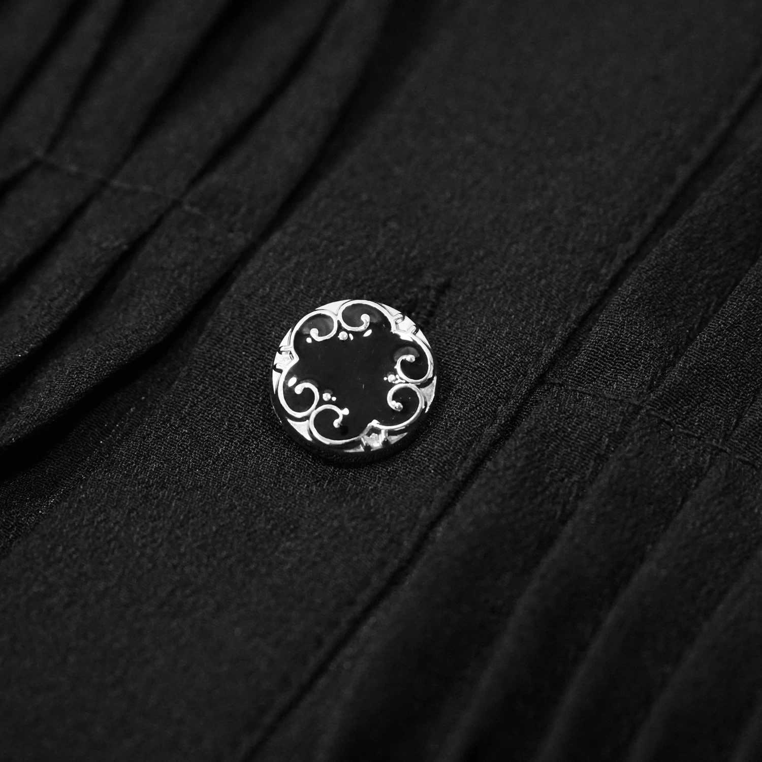 Chemise 'Coffin' En Mousseline Noire 19 Chemise 'Coffin' En Mousseline Noire â Image 17