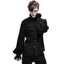 Chemise 'Coffin' En Mousseline Noire 30 Chemise 'Coffin' En Mousseline Noire -Magasin De Mode chemise coffin en mousseline noire 8