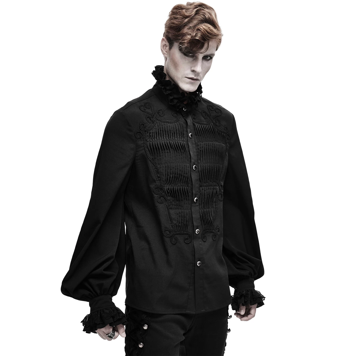 Chemise 'Coffin' En Mousseline Noire 12 Chemise 'Coffin' En Mousseline Noire â Image 10