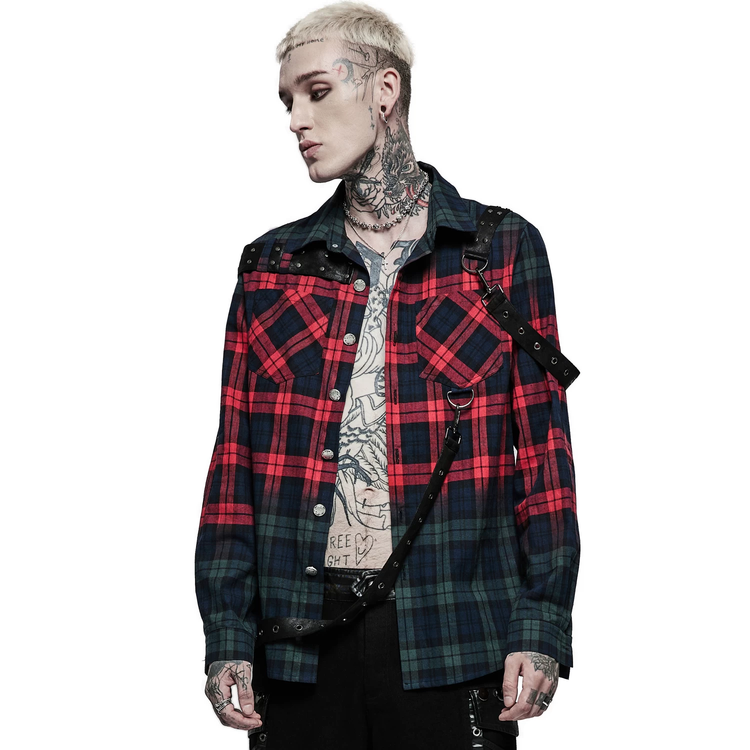 Chemise 'Color Plaid' En Tartan Rouge Et Vert 4 Chemise 'Color Plaid' En Tartan Rouge Et Vert – Image 2