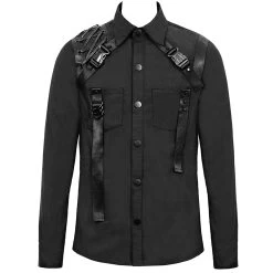 Chemise 'Cyberpunk' Noire 33 Chemise 'Cyberpunk' Noire -Magasin De Mode chemise cyberpunk noire 11