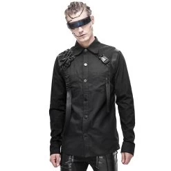 Chemise 'Cyberpunk' Noire 25 Chemise 'Cyberpunk' Noire -Magasin De Mode chemise cyberpunk noire 3