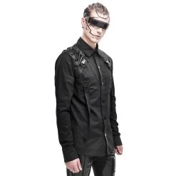 Chemise 'Cyberpunk' Noire 26 Chemise 'Cyberpunk' Noire -Magasin De Mode chemise cyberpunk noire 4