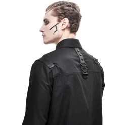 Chemise 'Cyberpunk' Noire 27 Chemise 'Cyberpunk' Noire -Magasin De Mode chemise cyberpunk noire 5