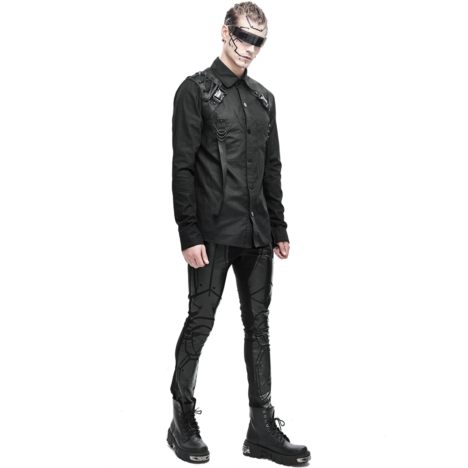 Chemise 'Cyberpunk' Noire 11 Chemise 'Cyberpunk' Noire – Image 9